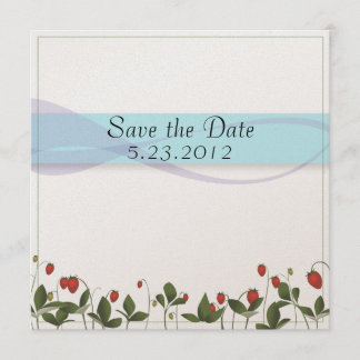 aardbeibloemen save the date