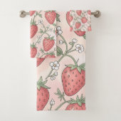 Aardbeibloesem Pastel Bad Handdoek (Insitu)
