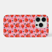 Aardbeibloesem Patroon iPhone Hoesje (Achterkant horizontaal)