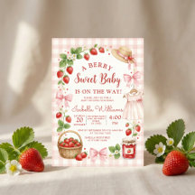 Aardbeiboog baby shower Eerste Bes Zoet