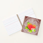 aardbeibruin met Lijst Notitieboek (Binnen)