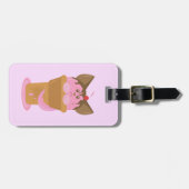 Aardbeice Cream Cat Bagagelabel (Voorkant horizontaal)
