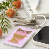 Aardbeice Cream Cat Sleutelhanger (Voorkant Rechts)
