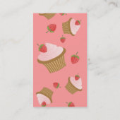 aardbeichocolade Cupcakes Visitekaartje (Achterkant)