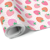 Aardbeicontroles - Roze en Rood Cadeaupapier (Rol Hoek)