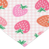 Aardbeicontroles - Roze en Rood Tafelkleed (Gekanteld)