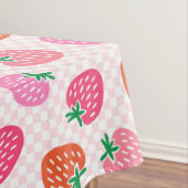 Aardbeicontroles - Roze en Rood Tafelkleed (Voorbeeld)