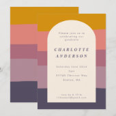 Aardbeiderf Vormen Paarse GraduPartij Kaart (Voorkant / Achterkant)