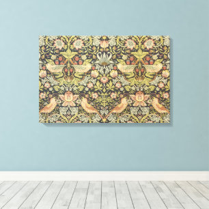 Aardbeidieven door William Morris, Vintage Kunst Canvas Afdruk