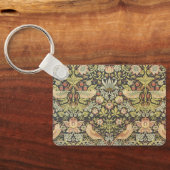 Aardbeidieven door William Morris, Vintage Kunst Sleutelhanger (Achterkant)
