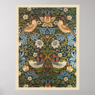 Aardbeidieven van William Morris, Vintage Kunst Poster