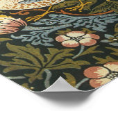 Aardbeidieven van William Morris, Vintage Kunst Poster (Hoek)