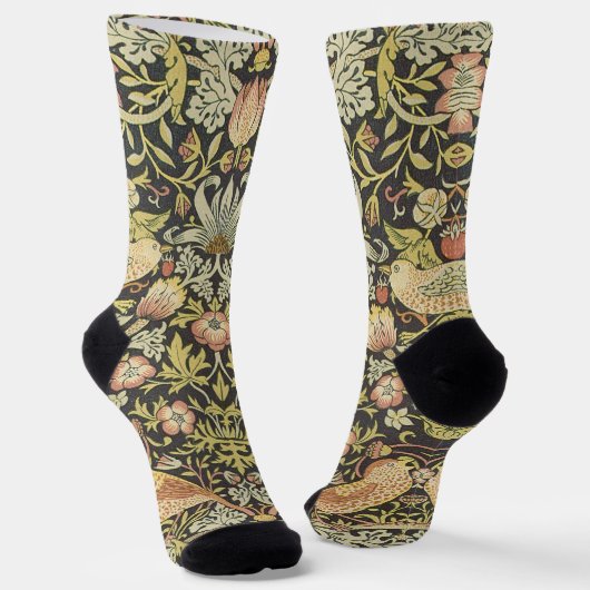 Aardbeidieven van William Morris, Vintage Kunst Sokken (Gebogen)