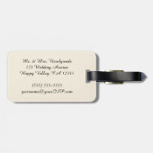 Aardbeidieven Vintage Trouwset Bagagelabel (Achterkant horizontaal)