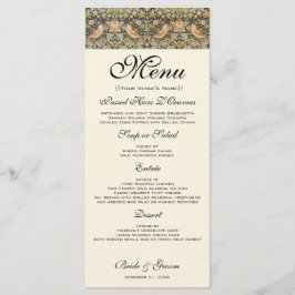 Aardbeidieven Vintage Trouwset Menu