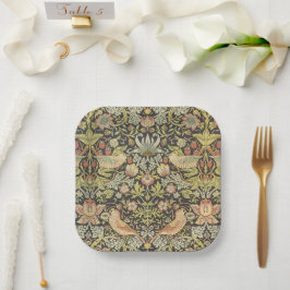 Aardbeidieven Vintage Trouwset Papieren Bordje