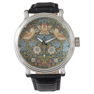 Aardbeidieven William Morris Antiek Patroon Horloge