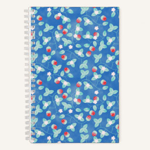 Aardbeidrank Rank Blauw Notitieboek