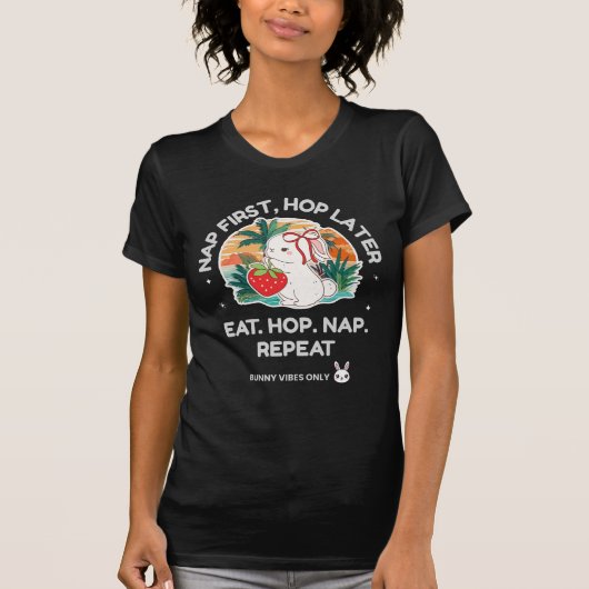 Aardbeidroomkonijn T-shirt (Voorkant)