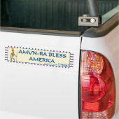 Aardbeiel met Amerikaanse bumpersticker (Op Truck)