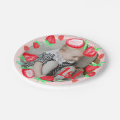 Aardbeien 1e verjaardag bes eerste papieren bordje (Gekanteld)