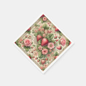 aardbeien 1e verjaardagsfeestje servet (Hoek)