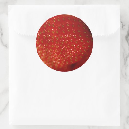 Aardbeien #3 ronde sticker (Tas)