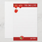 aardbeien 4our om lijst te doen briefpapier (Voorkant / Achterkant)