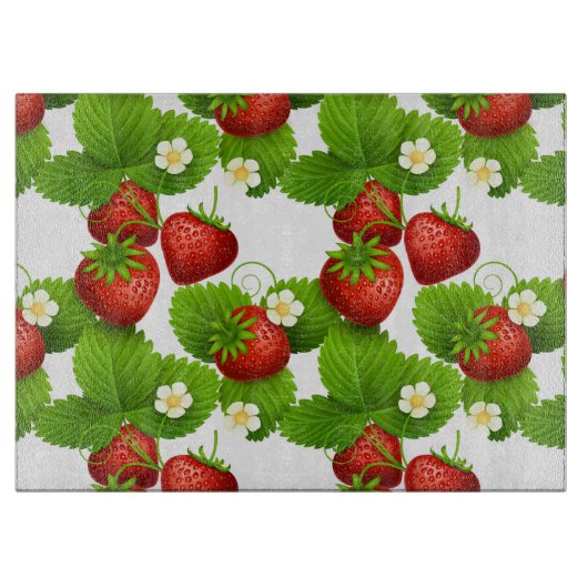 Aardbeien Aan De Rank Snijplank (Voorkant)