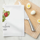 aardbeien Aangepaste keukenhanddoeken aardbeien (Quarter Fold)