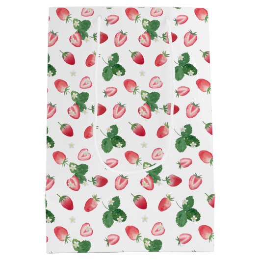 Aardbeien Aangepaste naam Weddenschap Bedankt Medium Cadeauzakje (Achterkant)