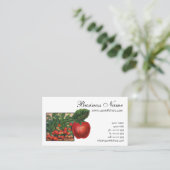  aardbeien, aardbeibessen op een Boerderij Visitekaartje (Staand voorkant)