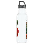 aardbeien, aardbeibessen op een Boerderij Waterfles (Achterkant)