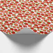 Aardbeien "aardbeien" Girly Wrapping Paper Cadeaupapier (Hoek)