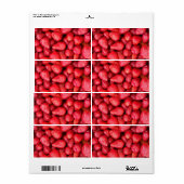 Aardbeien achtergrond etiket (Full Sheet)