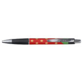Aardbeien Achtergrondpatroon Inktpen Pen (Achterkant)