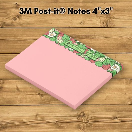 Aardbeien achtergrondpatroon post-it® notes