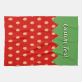 Aardbeien Achtergrondpatroonhanddoek Theedoek (Horizontaal)
