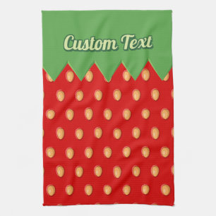 Aardbeien Achtergrondpatroonhanddoek Theedoek