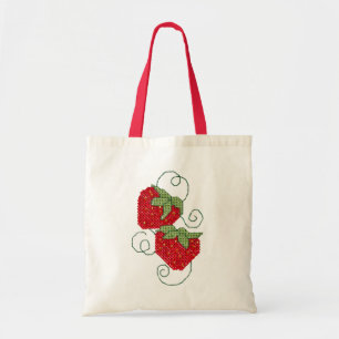 Aardbeien Afbeelding voor kruisstaarten Tote Bag