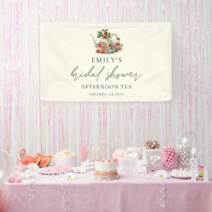 Aardbeien Afternoon Tea Name Date Vrijgezellenfees Spandoek