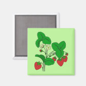 Aardbeien als ontbijt magneet (Voorkant / Achterkant)