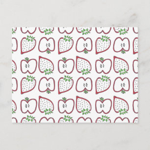 Aardbeien Apple-Briefkaart Briefkaart