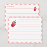 Aardbeien Baby Shower Advies Voor Moeder Kaart