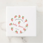 Aardbeien - Baby shower Bedankjes Labels (In situ)