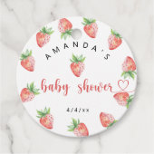 Aardbeien - Baby shower Bedankjes Labels (Voorkant)