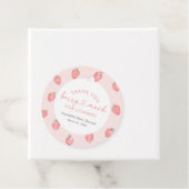 Aardbeien Baby shower Bedankjes Labels (In situ)