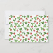 Aardbeien Baby shower Bedankkaart (Achterkant)