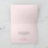 Aardbeien Baby Shower Bedankkaart (Binnen)