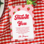 Aardbeien Baby shower Bedankkaart